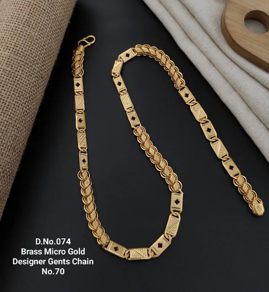 Elegant Gold Tone Kajukatri Nawabi with Kohli Design in High Gold Micro plated Brass Chain For Men & Boys